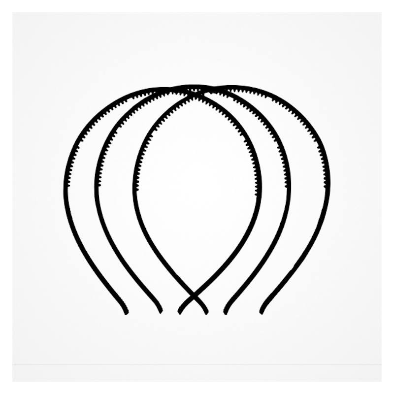 BIL BFUT45409, Set diademas finas negras 3 unds Jet Alice hairbands