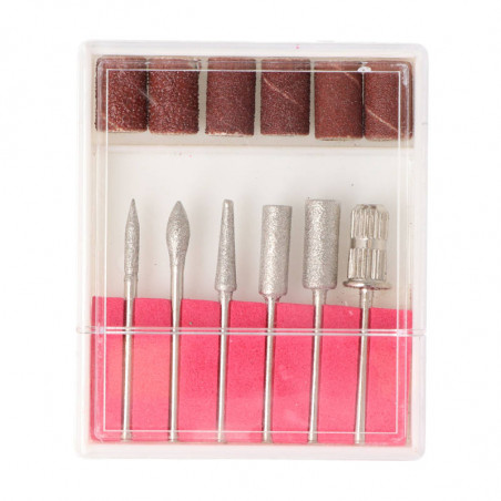 Kit 6 accesorios Pollié para manicura y pedicura con torno 06626