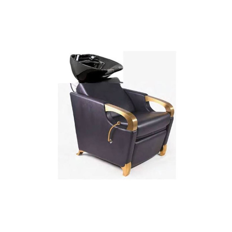 PB ITAMOB10220, Lavacabezas Gold relax cerámica negra