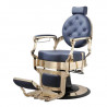 WEO RZBH026.P2, Sillón barbero Buzz estructura gold tapizado azul