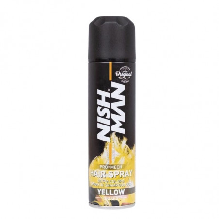 NIN YELLOW, Laca para el cabello Nishman color yellow