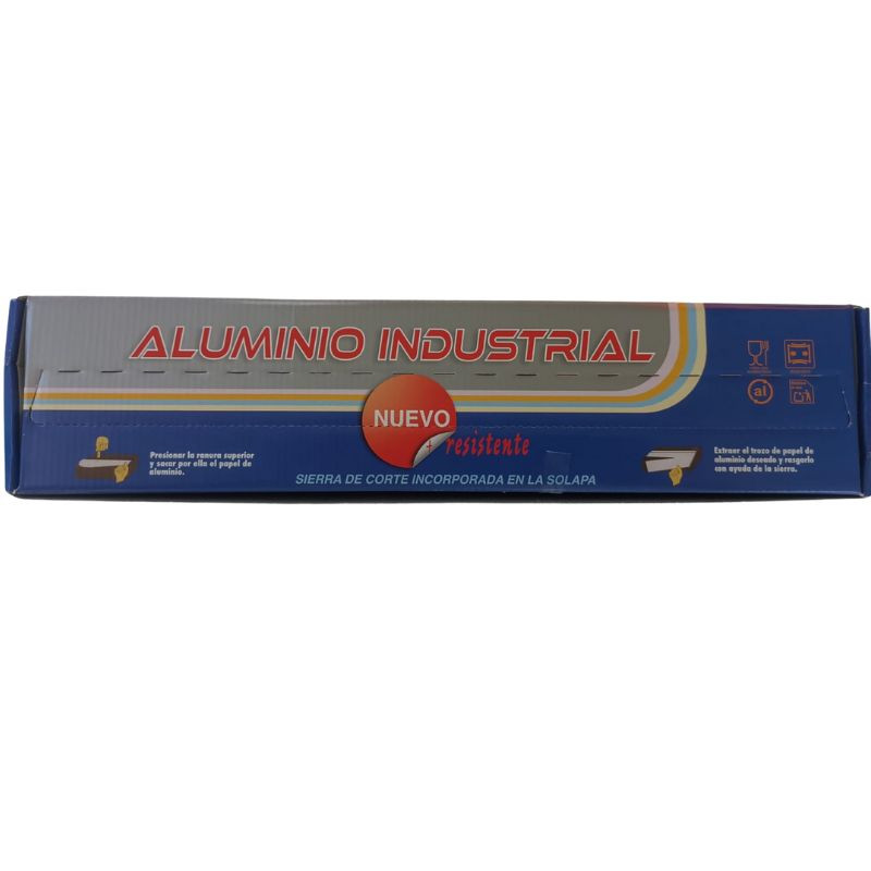 Rollo aluminio tamaño industrial, 400 mm 2 kg. 14 micras