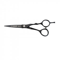 KIE 2814.55, tijera de corte Kiepe 2814 - 5'5'' razor edge color negro y filo navaja