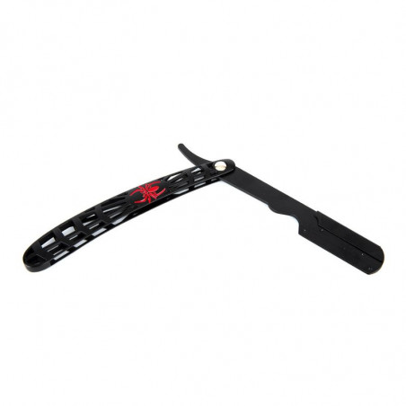 ASR 40423, Navaja fantasy negra tipo mariposa en metal perforado ligero AG