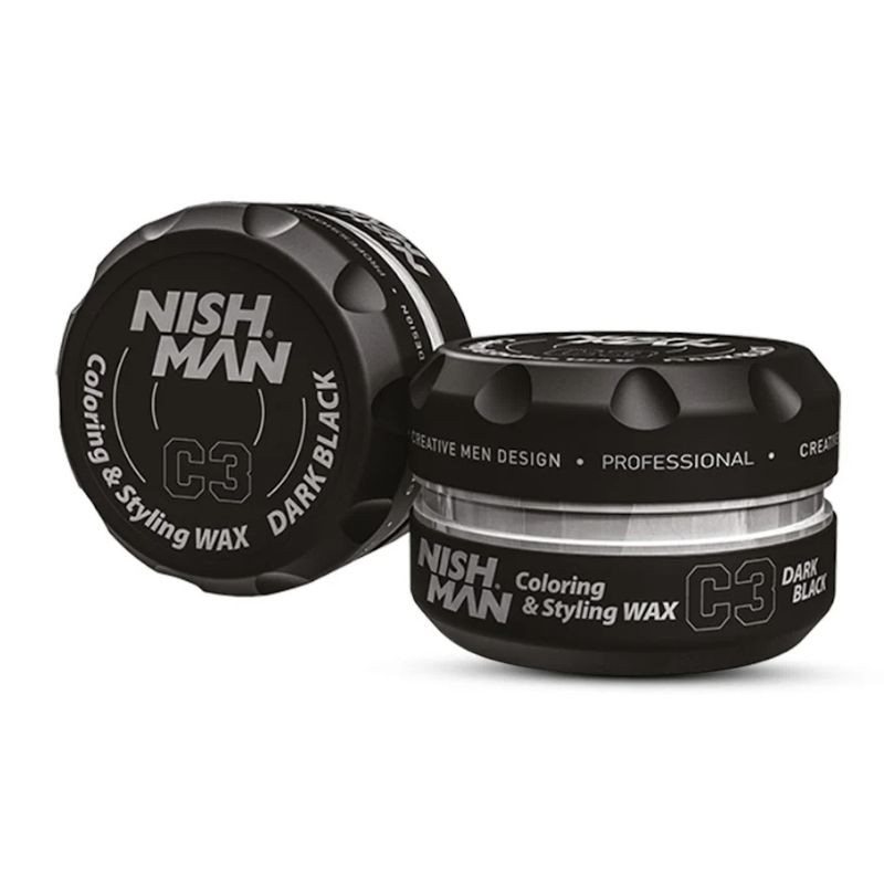 Cera para coloración y peinado Nish Man Negro Oscuro C3 100 ml