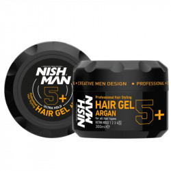Gel fijador capilar Nishman ultra hold argan 5+ 300 ml