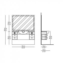 NER FF 7510, Tocador barbería Menspace Sans Cuvette