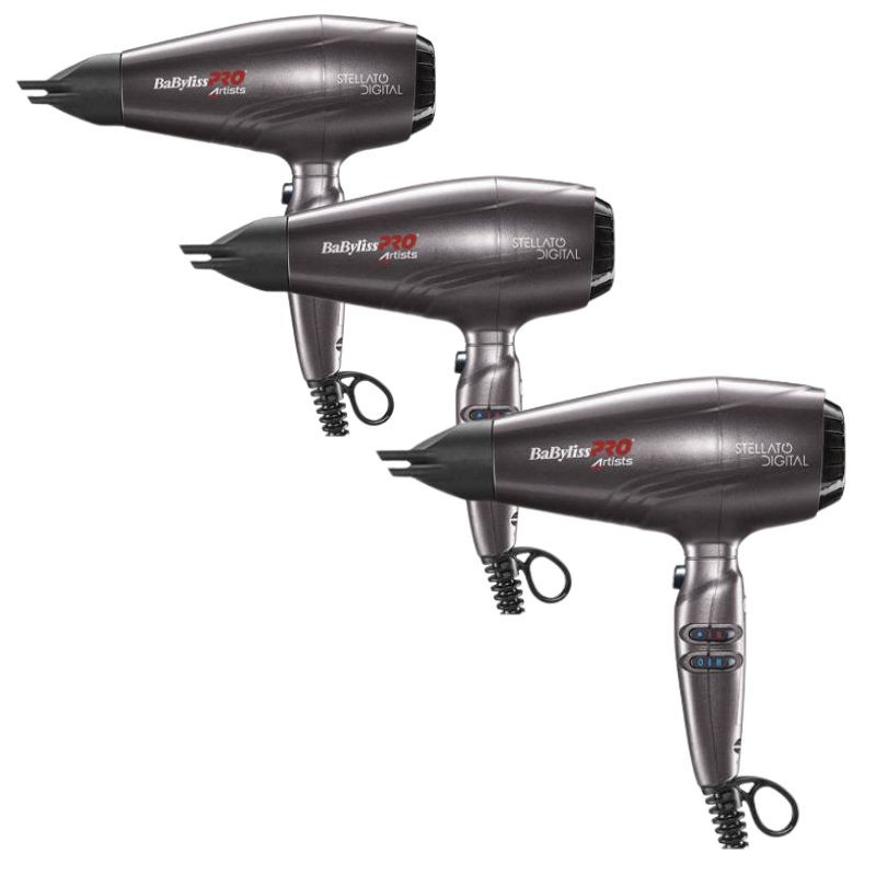 BAB STELLATO PACK 3 UNID, secador profesional stellato digital pack 3 unidades babyliss