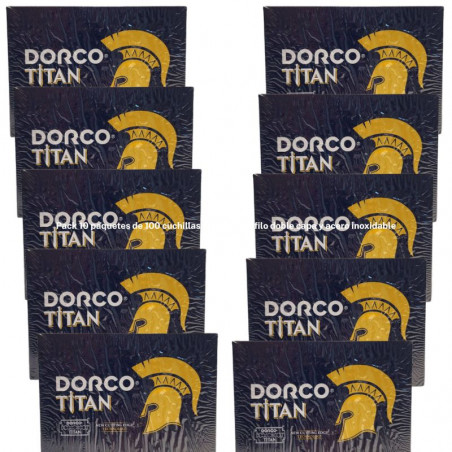 IBN 104-10 . DOO 104-10, Pack 10 paquetes de 100 cuchillas Dorco Titan
