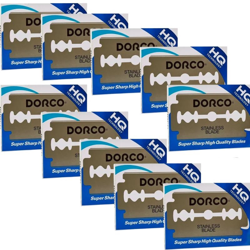 IBN 101-10 . DOO 101-10, pack dorco 1000 cuchillas enteras blue doble filo 10 paquetes