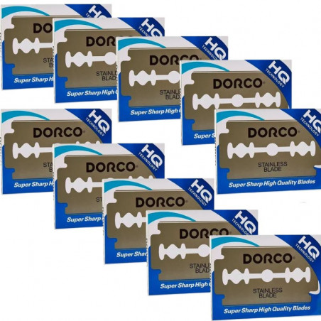 IBN 101-10 . DOO 101-10, pack dorco 1000 cuchillas enteras blue doble filo 10 paquetes