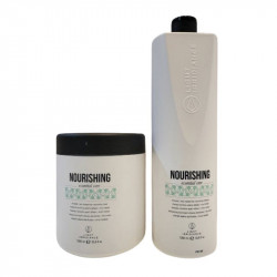 LIE 27045 + LIE 27047, pack nourishing champú 1000 ml y mascarilla 1000 ml cabellos delicados light