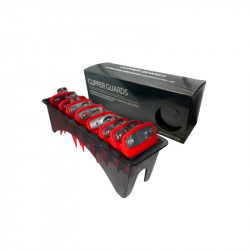 KZ, Set de recalces KZ 8 peines con presilla metálica roja transparente