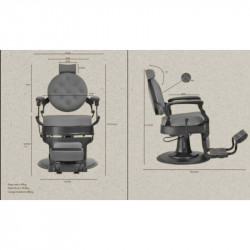 WEO RZBH024.A66 Sillón barbero Buzz negro gris