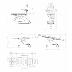 WEO BLIGHT503.3.A66, sillón podología Blight 503 gris