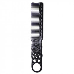 YS-PARK 280 BLACK, Peine de barbero YS-Park 280 black punta plana