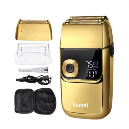 KEI KM-2028, Afeitadora Kemei dorada eléctrica 2 en 1