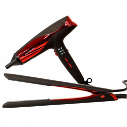 COS SUK 5056EU, Plancha C5 black red + secador Wind Corioliss