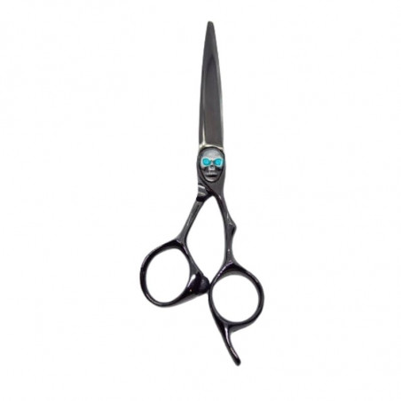 BLD BLSC-4004, Tijera de corte 6'3'' modelo Punisher negra calavera Blessed profesional