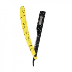 BLD 09475, Navaja de afeitar neon negro + amarillo Blessed