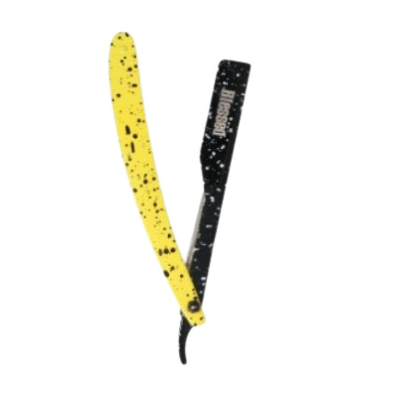 BLD 09475, Navaja de afeitar neon negro + amarillo Blessed