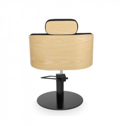 MIY ALYA B BR, sillón alya B BR peluqueria base redonda negra