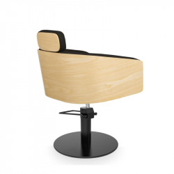 MIY ALYA B BR, sillón alya B BR peluqueria base redonda negra