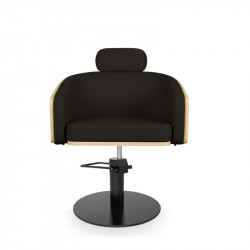 MIY ALYA B BR, sillón alya B BR peluqueria base redonda negra