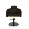 MIY ALYA B BR, sillón alya B BR peluqueria base redonda negra