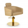 Sillón de tocador Alya BE GR base redonda dorada