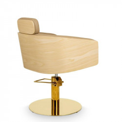 Sillón de tocador Alya BE GR base redonda dorada