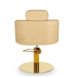 Sillón de tocador Alya BE GR base redonda dorada