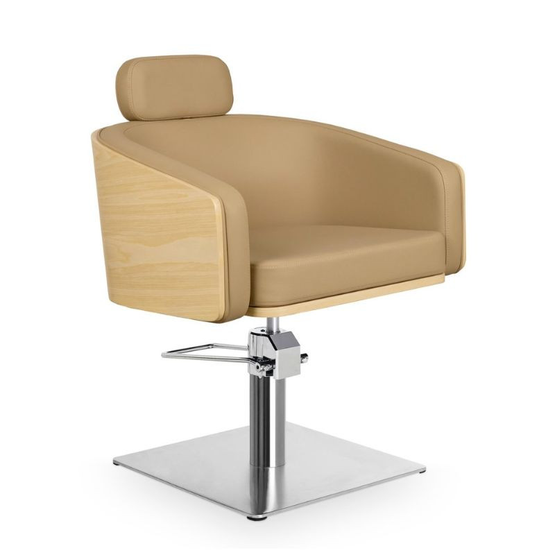 MIY ALYA BE S, Sillón de tocador Alya BE S base cuadrada en aluminio