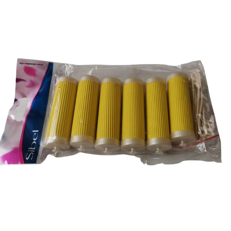 NEE 4412259, Bigudí espuma amarillo 6 ud para moldear