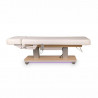 Camilla de masajes Virgo SPA eléctrica tapizado blanco base cream