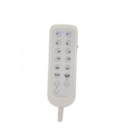 Camilla de masaje Virgo spa eléctrica tapizado blanco base gris