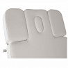 Camilla de masaje Virgo spa eléctrica tapizado blanco base gris