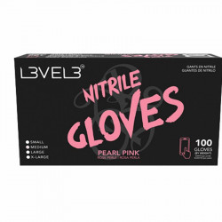 Guantes nitrilo rosa perlado gloves 100 uds talla L