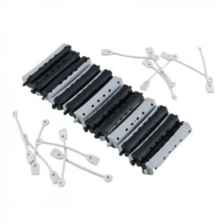 NEE 4500829, Bigudí negro-gris 16mm 12 unds pack