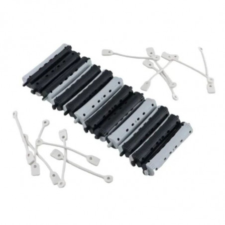 NEE 4500829, Bigudí negro-gris 16mm 12 unds pack