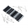 NEE 4500829, Bigudí negro-gris 16mm 12 unds pack