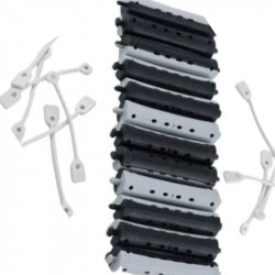 NEE 4500839, Bigudí negro-gris largos 12 unds pack