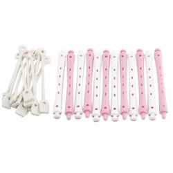 ORL 00908, Bigudí rosa y blanco pequeños y cortos