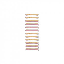 NEE 4500429, Bigudí corto amarillo y rosa claro 12 uds