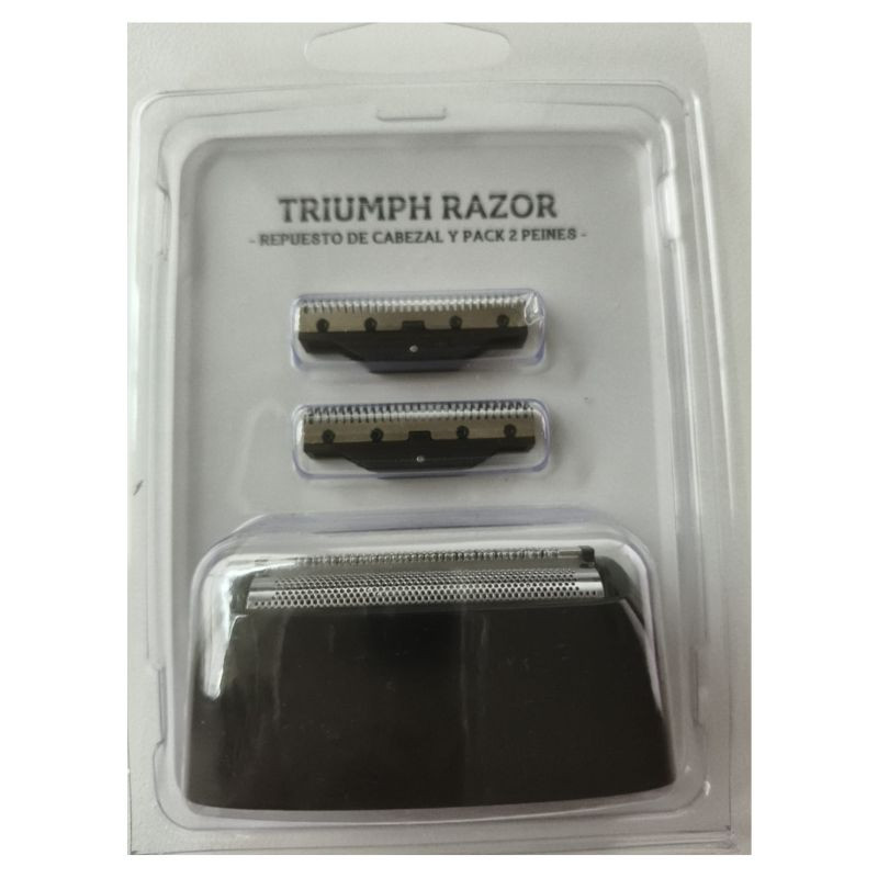 PB ZZREP402164, Repuesto cabezal y 2 peines Triumph razor