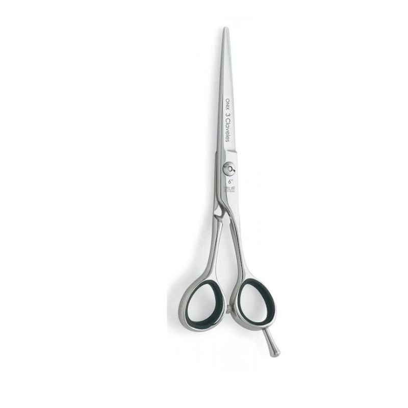 3 CLS 12774, tijera peluquero onix 6'' acero inoxidable de calidad