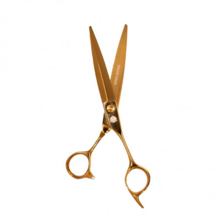 BLD 7'' POSEIDON GOLD, Tijera Poseidon 7'' gold de corte filo navaja Blessed