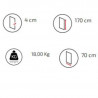 Tocador a pared LOOP CG gold canto dorado y luz led