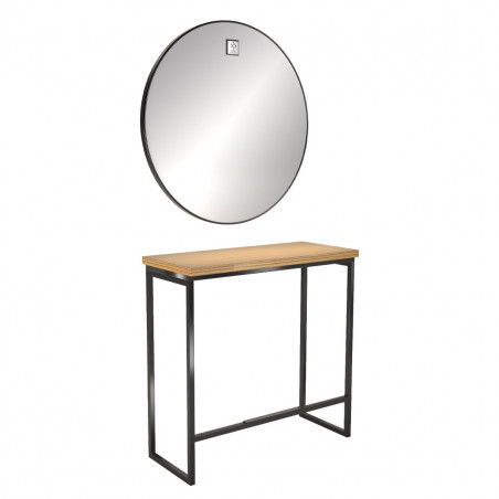 Tocador Scamnum Ronde Noir 2 Piezas Nelson Mobilier