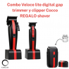 COMBO VELOCE LITE NEGRO/RED, Combo Veloce Lite Cocco clipper y trimmer regalo shaver bl/red